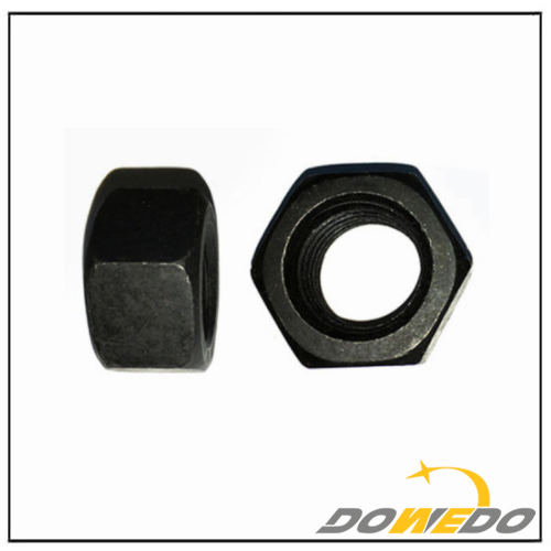 高强度钢黑色六角螺母